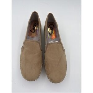 Circus by Sam Edelman Christina Slip On Platform Espadrilles Brown Suede 9.5
